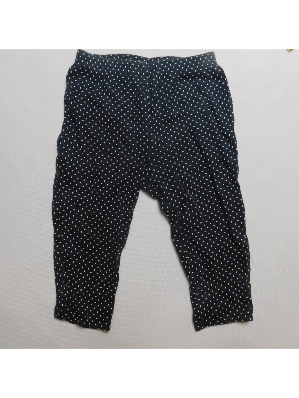 Child of Mine by Carters Baby Girls Leggings 6-9 Months Black Polka Dot Pants 9M
